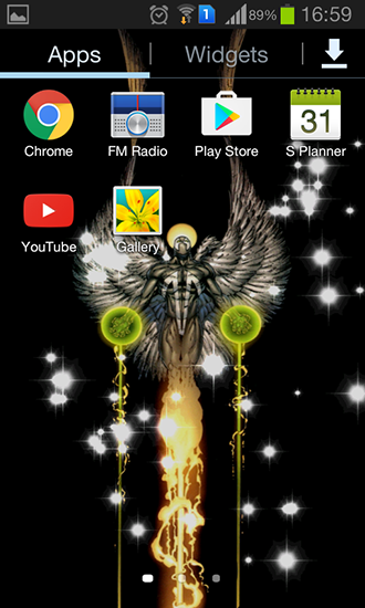 Screenshot dello Schermo Glitter angel sul cellulare e tablet.
