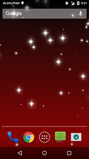 Screenshot dello Schermo Glitter star sul cellulare e tablet.