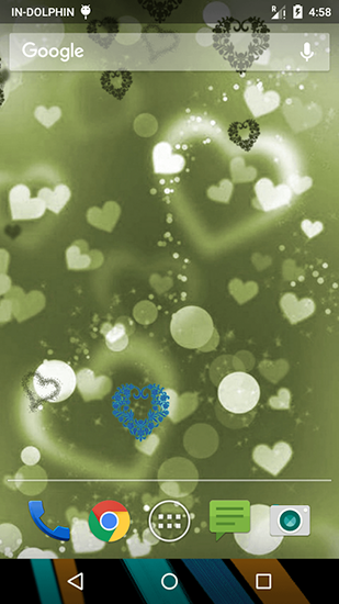 Screenshot dello Schermo Glow heart sul cellulare e tablet.