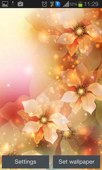 Screenshot dello Schermo Glowing flowers by Creative factory wallpapers sul cellulare e tablet.