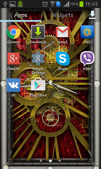 Screenshot dello Schermo Gold clock sul cellulare e tablet.