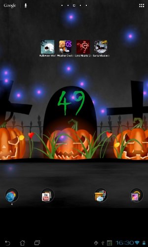 Screenshot dello Schermo Halloween sul cellulare e tablet.