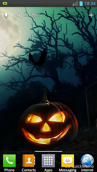 Screenshot dello Schermo Halloween HD sul cellulare e tablet.