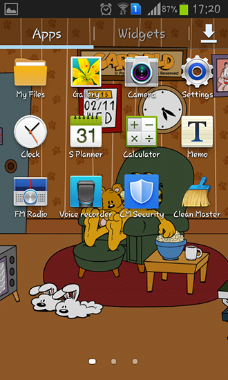 Screenshot dello Schermo Home sweet: Garfield sul cellulare e tablet.