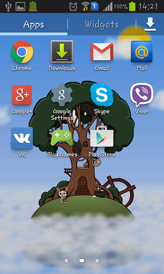 Screenshot dello Schermo Home tree sul cellulare e tablet.