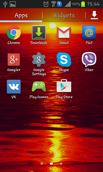 Screenshot dello Schermo Hot sunset sul cellulare e tablet.