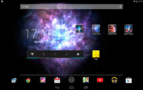 Screenshot dello Schermo Ice galaxy sul cellulare e tablet.