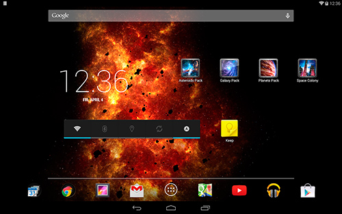 Screenshot dello Schermo Inferno galaxy sul cellulare e tablet.