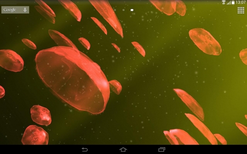 Screenshot dello Schermo Jellyfishes 3D sul cellulare e tablet.