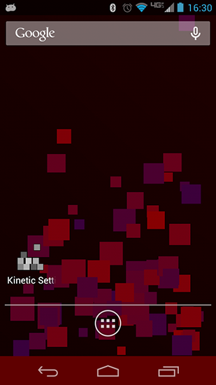 Screenshot dello Schermo Kinetic sul cellulare e tablet.
