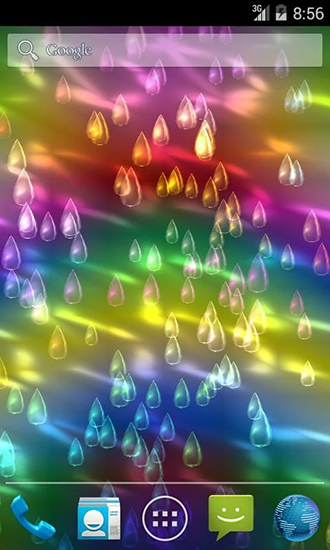 Screenshot dello Schermo Light rain sul cellulare e tablet.