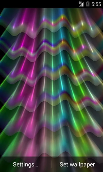 Screenshot dello Schermo Light wave sul cellulare e tablet.