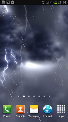Screenshot dello Schermo Lightning storm sul cellulare e tablet.