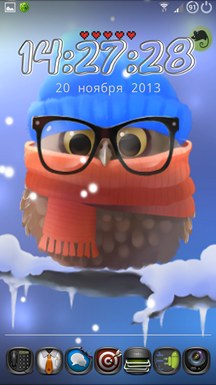 Screenshot dello Schermo Little owl sul cellulare e tablet.