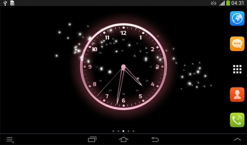 Screenshot dello Schermo Live clock sul cellulare e tablet.