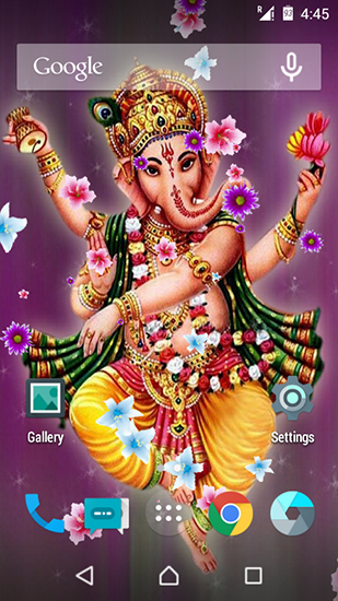 Screenshot dello Schermo Lord Ganesha HD sul cellulare e tablet.