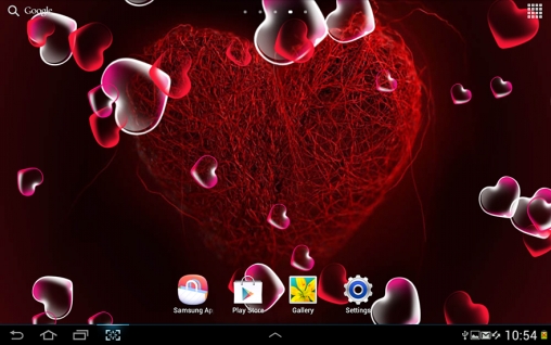 Screenshot dello Schermo Love sul cellulare e tablet.