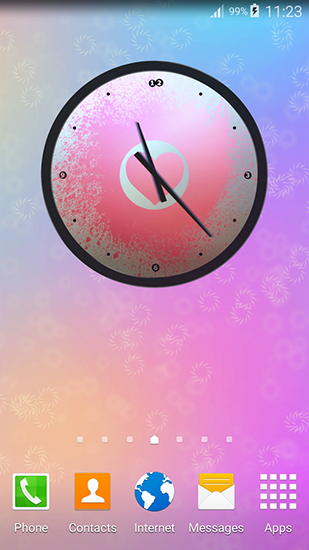 Screenshot dello Schermo Love: Clock sul cellulare e tablet.
