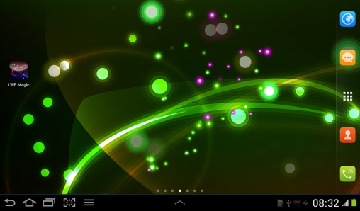 Screenshot dello Schermo Magic sul cellulare e tablet.