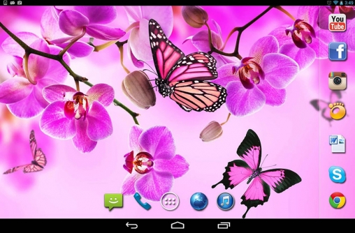 Screenshot dello Schermo Magic butterflies sul cellulare e tablet.