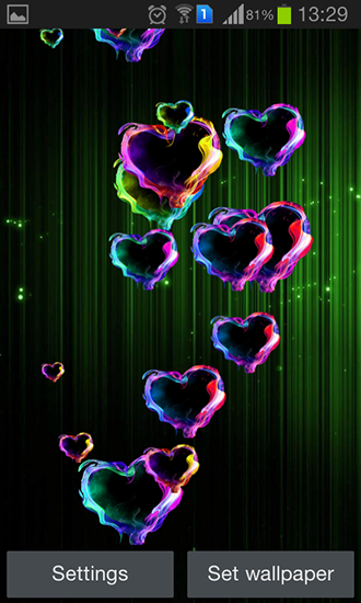 Screenshot dello Schermo Magic hearts sul cellulare e tablet.