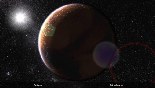 Screenshot dello Schermo Mars sul cellulare e tablet.