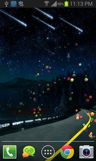 Screenshot dello Schermo Meteors sul cellulare e tablet.