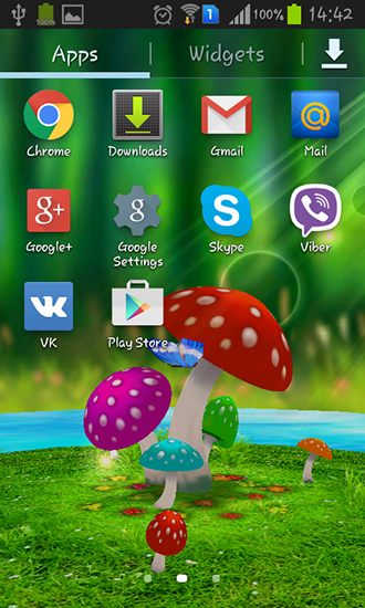 Screenshot dello Schermo Mushrooms 3D sul cellulare e tablet.