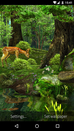 Screenshot dello Schermo Nature 3D sul cellulare e tablet.