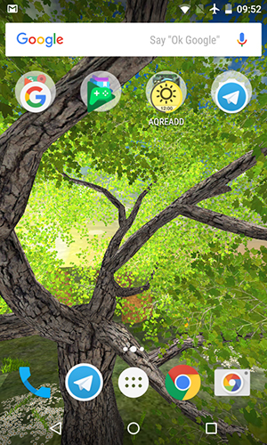 Screenshot dello Schermo Nature tree sul cellulare e tablet.
