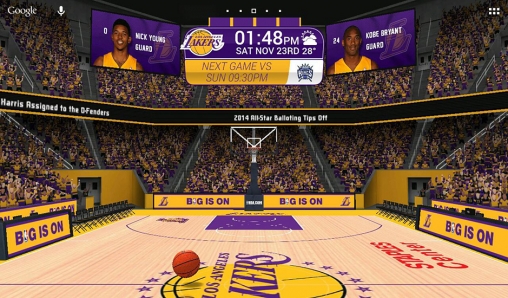 Screenshot dello Schermo NBA 2014 sul cellulare e tablet.