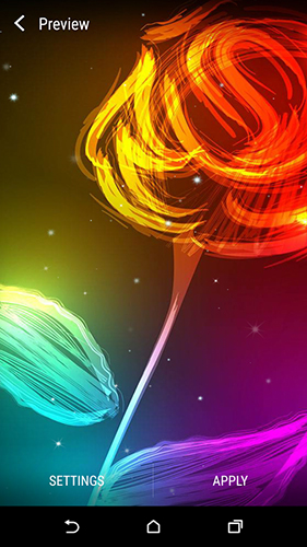 Screenshot dello Schermo Neon flower by Dynamic Live Wallpapers sul cellulare e tablet.