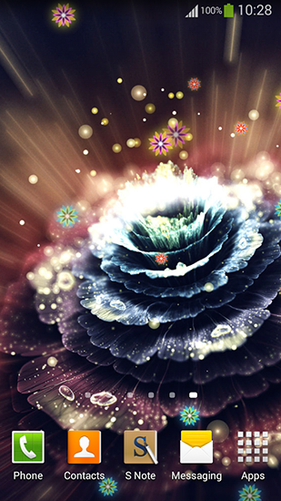 Screenshot dello Schermo Neon flowers 2 sul cellulare e tablet.