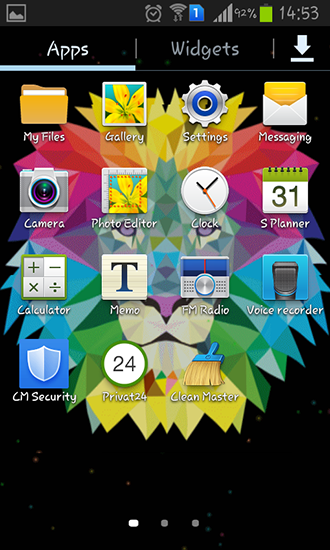 Screenshot dello Schermo Neon lion sul cellulare e tablet.
