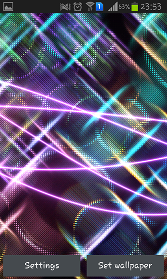 Screenshot dello Schermo Neon waves sul cellulare e tablet.