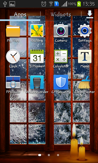 Screenshot dello Schermo New Year night sul cellulare e tablet.