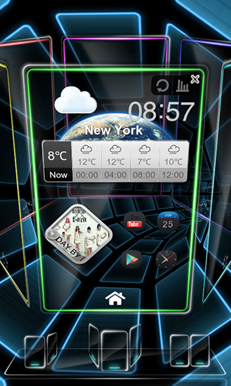Screenshot dello Schermo Next Time Tunnel 3D sul cellulare e tablet.