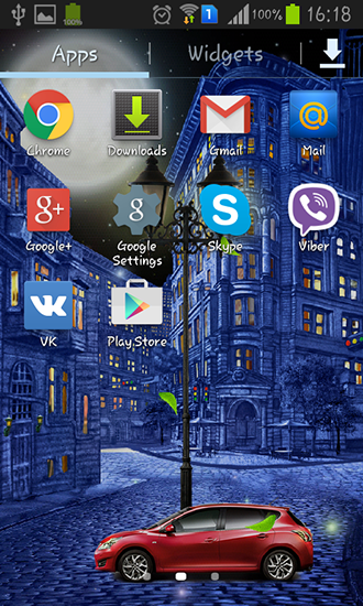 Screenshot dello Schermo Night city by  Blackbird wallpapers sul cellulare e tablet.