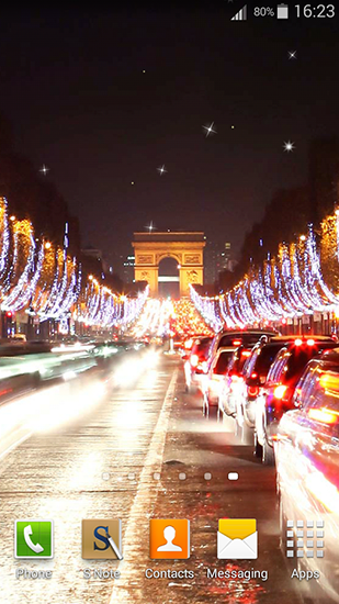 Screenshot dello Schermo Night in Paris sul cellulare e tablet.