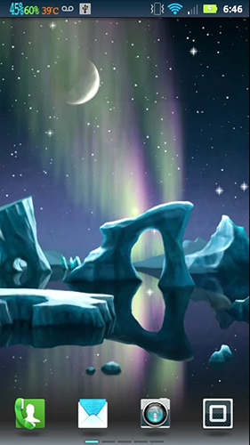 Screenshot dello Schermo Northern lights by Lucent Visions sul cellulare e tablet.