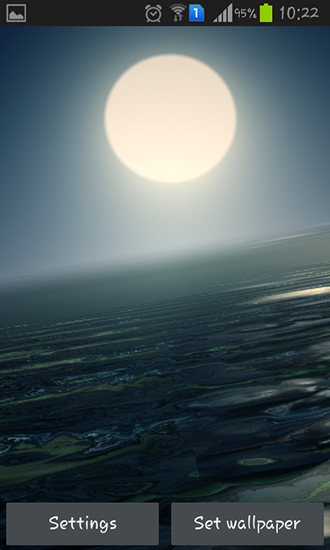Screenshot dello Schermo Ocean at night sul cellulare e tablet.