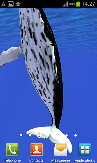 Screenshot dello Schermo Ocean: Whale sul cellulare e tablet.