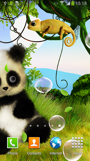 Screenshot dello Schermo Panda by Live wallpapers 3D sul cellulare e tablet.
