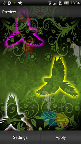 Screenshot dello Schermo Parrot sul cellulare e tablet.