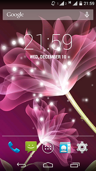 Screenshot dello Schermo Pink lotus sul cellulare e tablet.