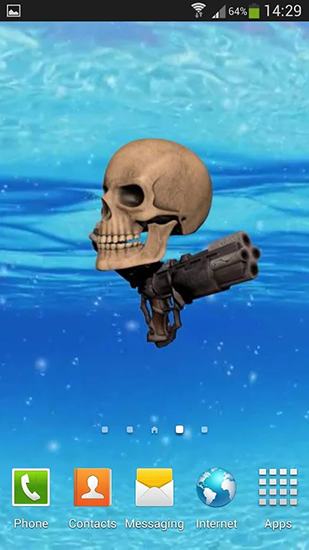 Screenshot dello Schermo Pirate skull sul cellulare e tablet.