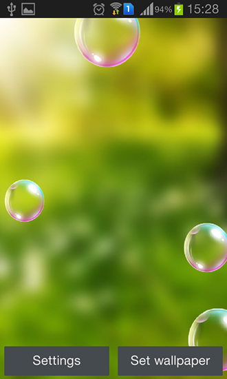 Screenshot dello Schermo Popping bubbles sul cellulare e tablet.