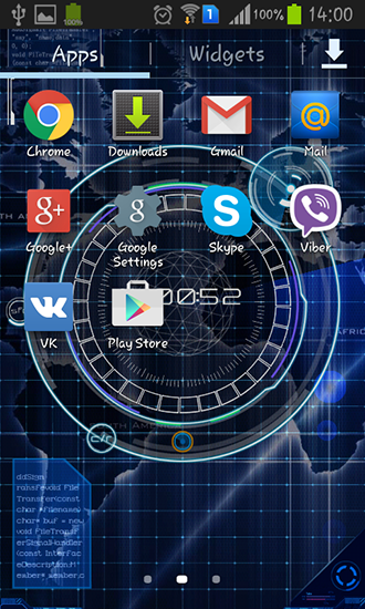 Screenshot dello Schermo Radar: Digital clock sul cellulare e tablet.