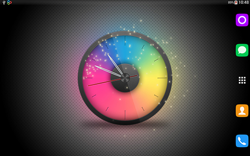Screenshot dello Schermo Rainbow clock sul cellulare e tablet.