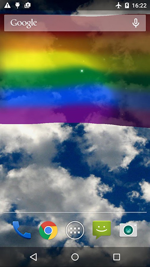 Screenshot dello Schermo Rainbow flag sul cellulare e tablet.